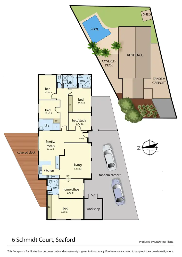 Floorplan of Homely house listing, 6 Schmidt Court, Seaford VIC 3198