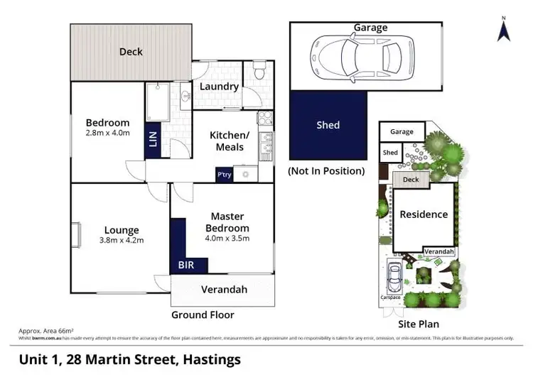 Floorplan of Homely house listing, 1/28 Martin Street, Hastings VIC 3915