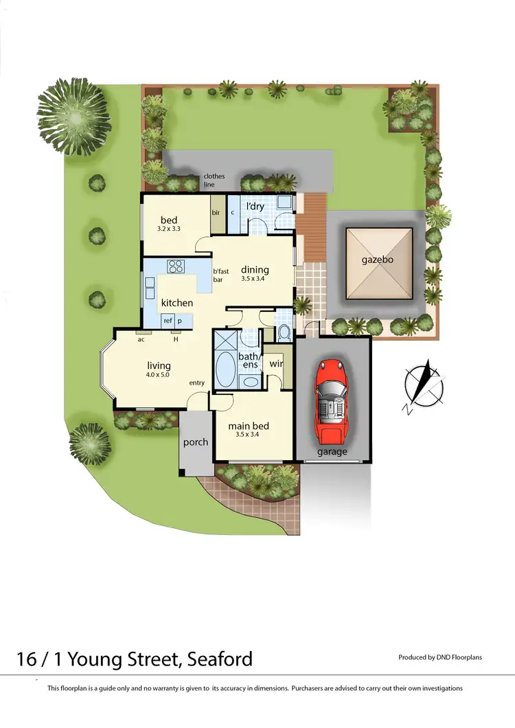 Floorplan of Homely unit listing, 16/1 Young Street, Seaford VIC 3198