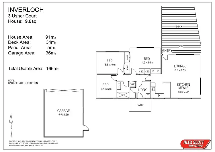 Floorplan of Homely house listing, 3 Usher Court, Inverloch VIC 3996