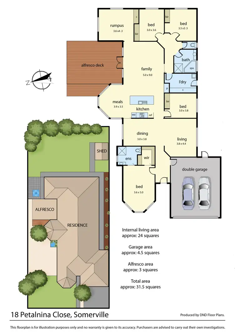 Floorplan of Homely house listing, 18 Petalnina Close, Somerville VIC 3912