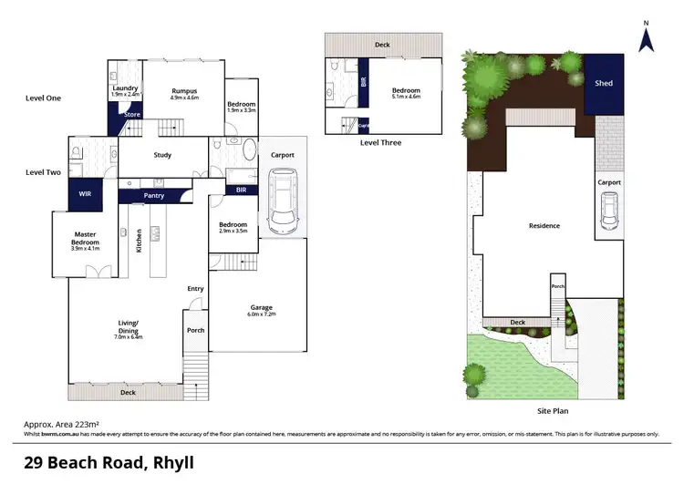 Floorplan of Homely house listing, 29 Beach Road, Rhyll VIC 3923