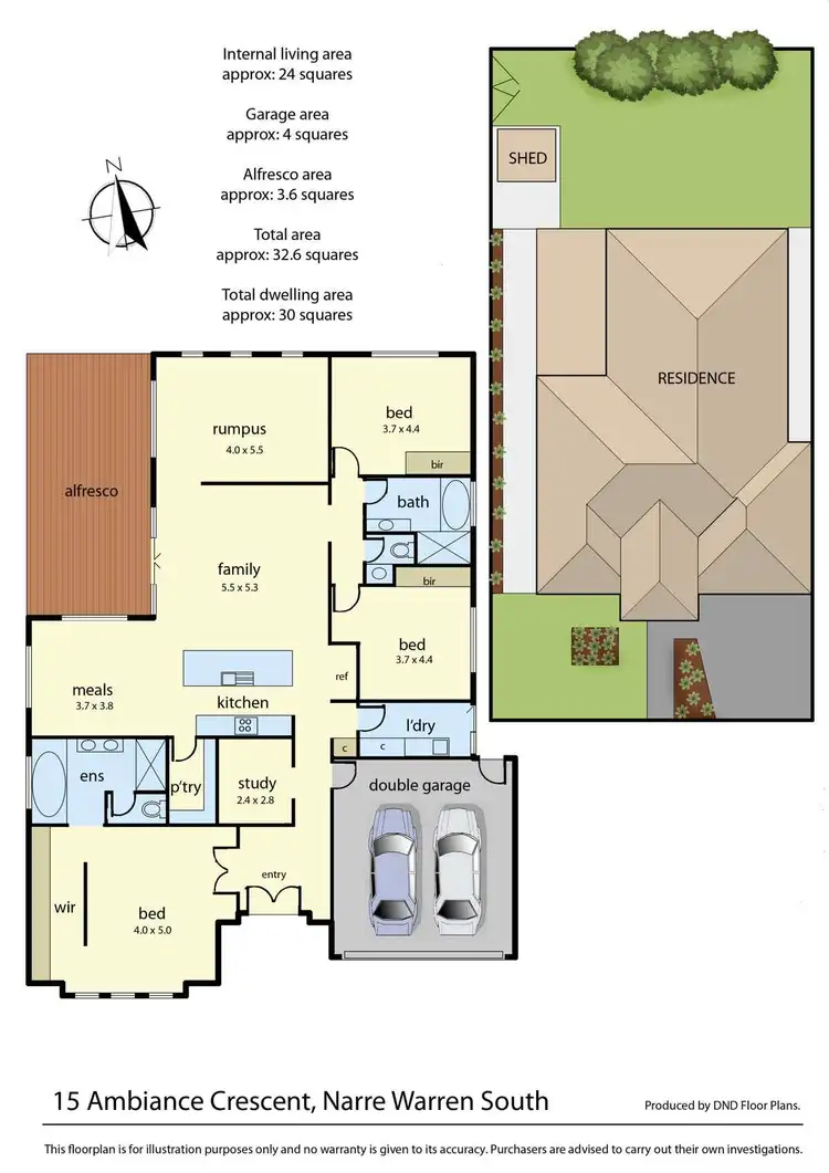 Floorplan of Homely house listing, 15 Ambiance Crescent, Narre Warren South VIC 3805