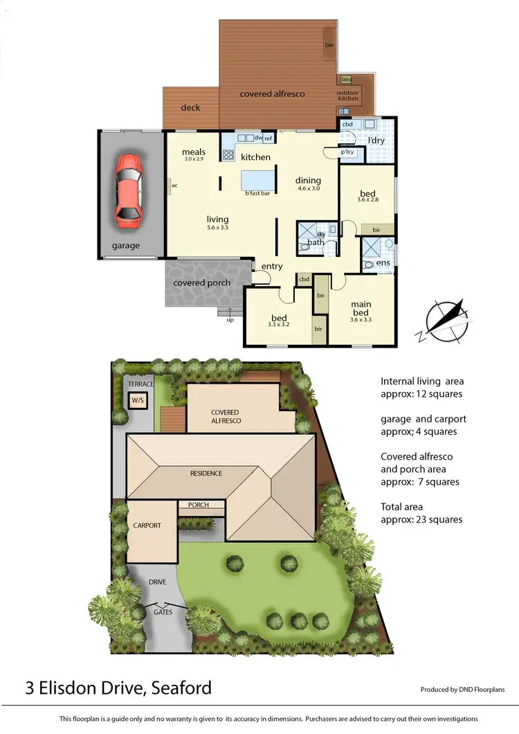 Floorplan of Homely house listing, 3 Elisdon Drive, Seaford VIC 3198