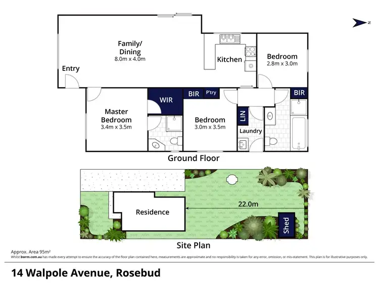 Floorplan of Homely house listing, 14 Walpole Avenue, Rosebud VIC 3939