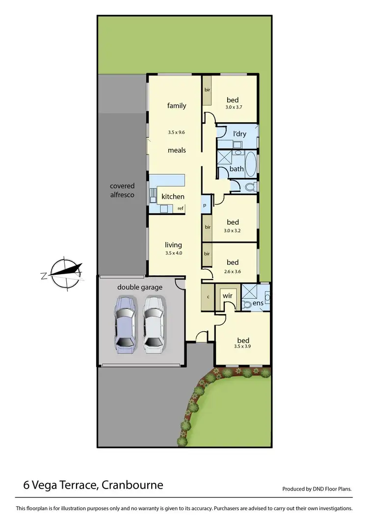 Floorplan of Homely house listing, 6 Vega Terrace, Cranbourne VIC 3977