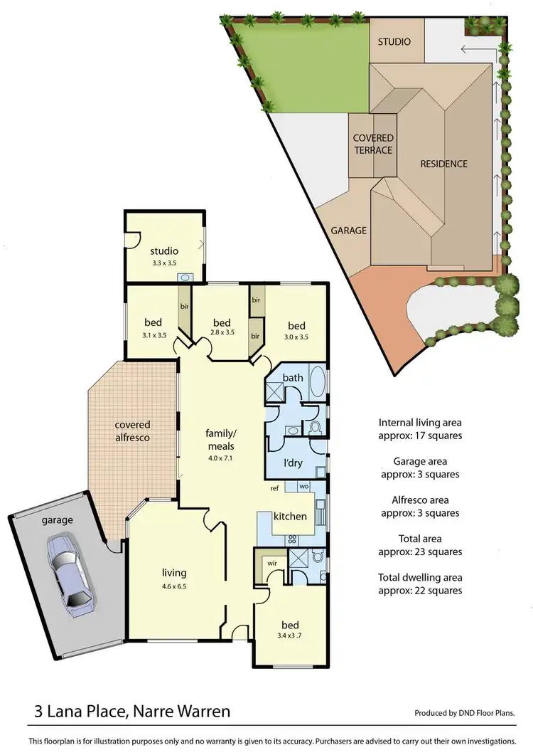 Floorplan of Homely house listing, 3 Lana Place, Narre Warren VIC 3805