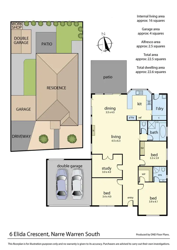 Floorplan of Homely house listing, 6 Elida Crescent, Narre Warren South VIC 3805