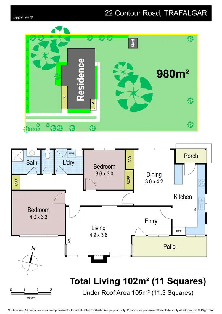 Floorplan of Homely house listing, 22 Contour Road, Trafalgar VIC 3824