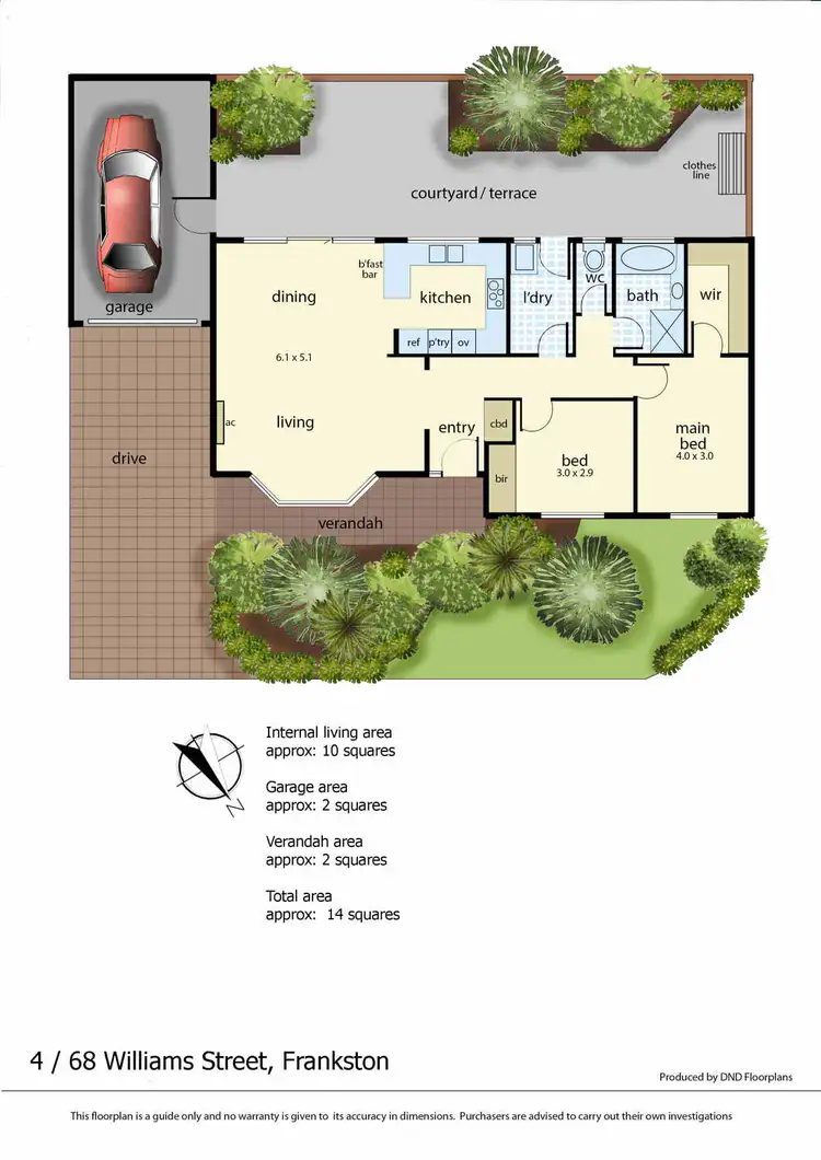 Floorplan of Homely unit listing, 4/68 Williams Street, Frankston VIC 3199