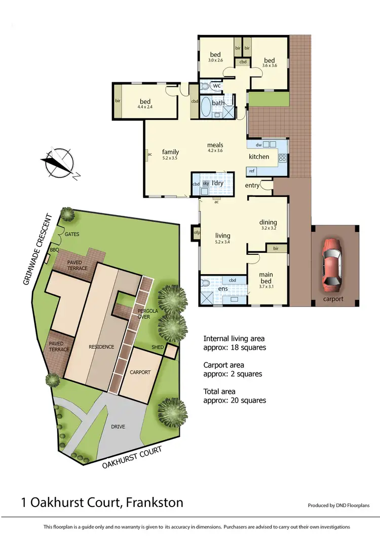 Floorplan of Homely house listing, 1 Oakhurst Court, Frankston VIC 3199