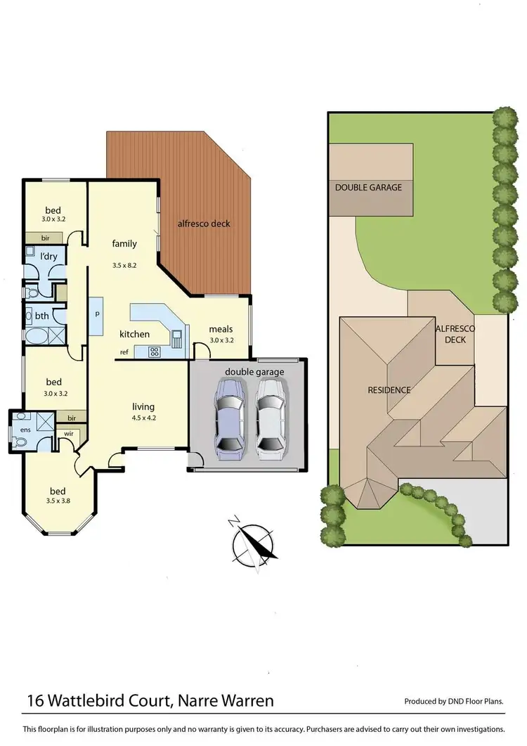 Floorplan of Homely house listing, 16 Wattlebird Court, Narre Warren VIC 3805