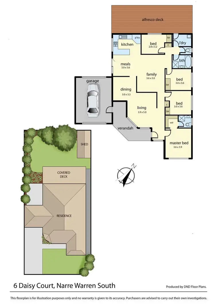 Floorplan of Homely house listing, 6 Daisy Court, Narre Warren South VIC 3805