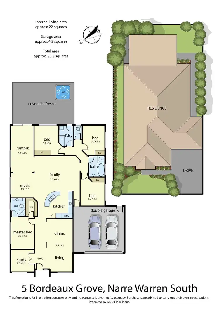 Floorplan of Homely house listing, 5 Bordeaux Grove, Narre Warren South VIC 3805