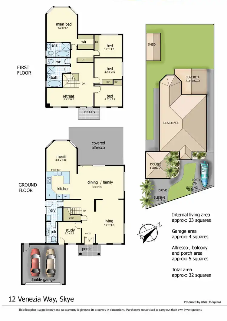 Floorplan of Homely house listing, 12 Venezia Way, Skye VIC 3977