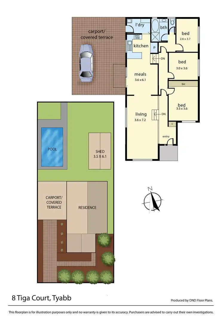 Floorplan of Homely house listing, 8 Tiga Court, Tyabb VIC 3913