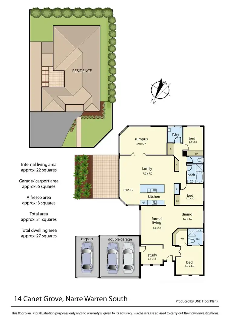 Floorplan of Homely house listing, 14 Canet Grove, Narre Warren South VIC 3805