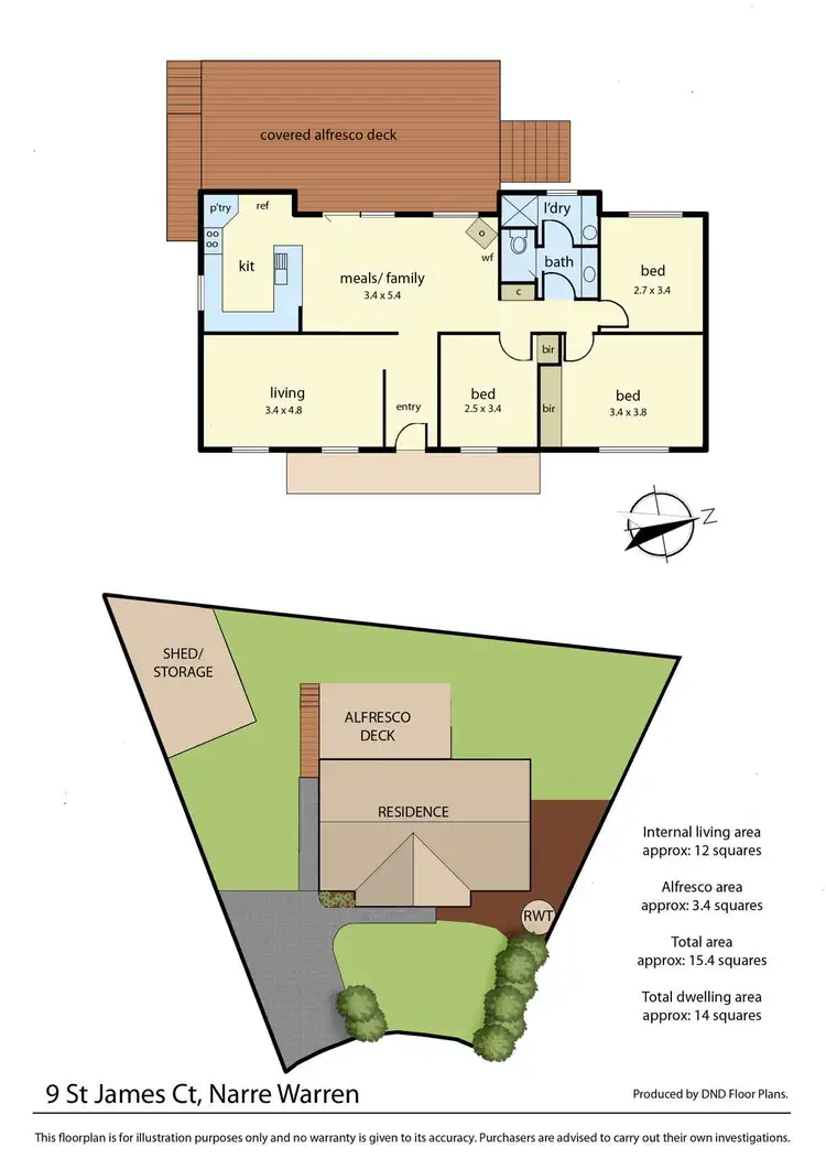 Floorplan of Homely house listing, 9 St James Court, Narre Warren VIC 3805