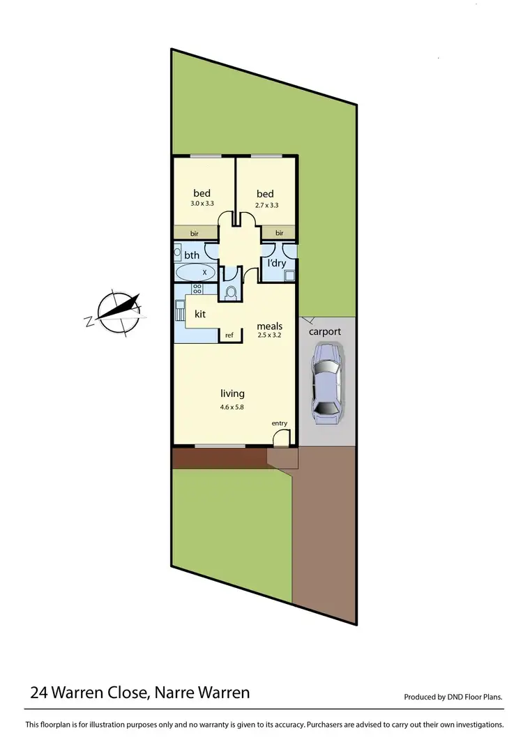 Floorplan of Homely unit listing, 24 Warren Close, Narre Warren VIC 3805
