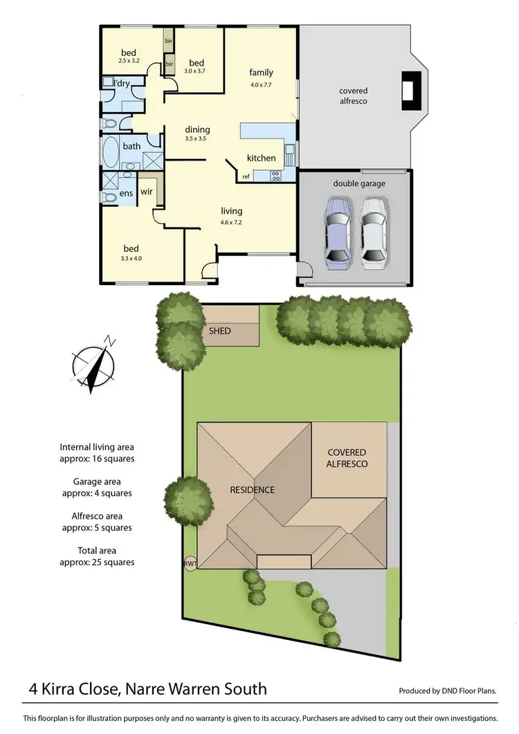 Floorplan of Homely house listing, 4 Kirra Close, Narre Warren South VIC 3805