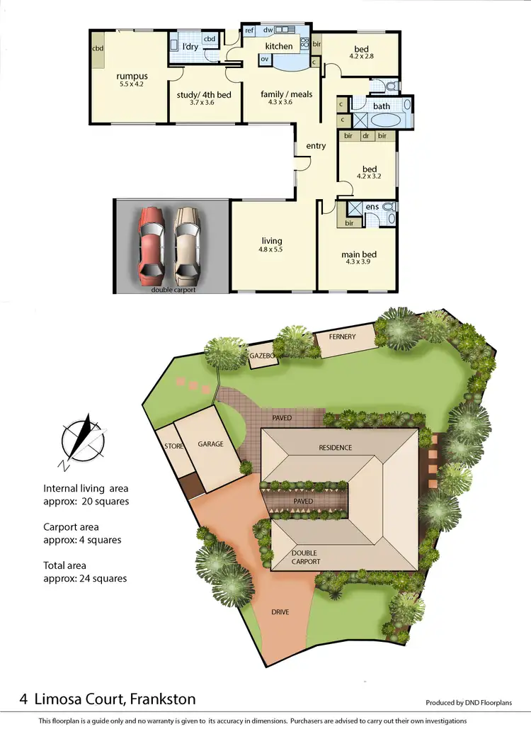 Floorplan of Homely house listing, 4 Limosa Close, Frankston VIC 3199