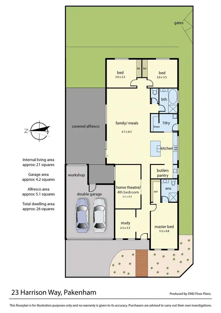 Floorplan of Homely house listing, 23 Harrison Way, Pakenham VIC 3810