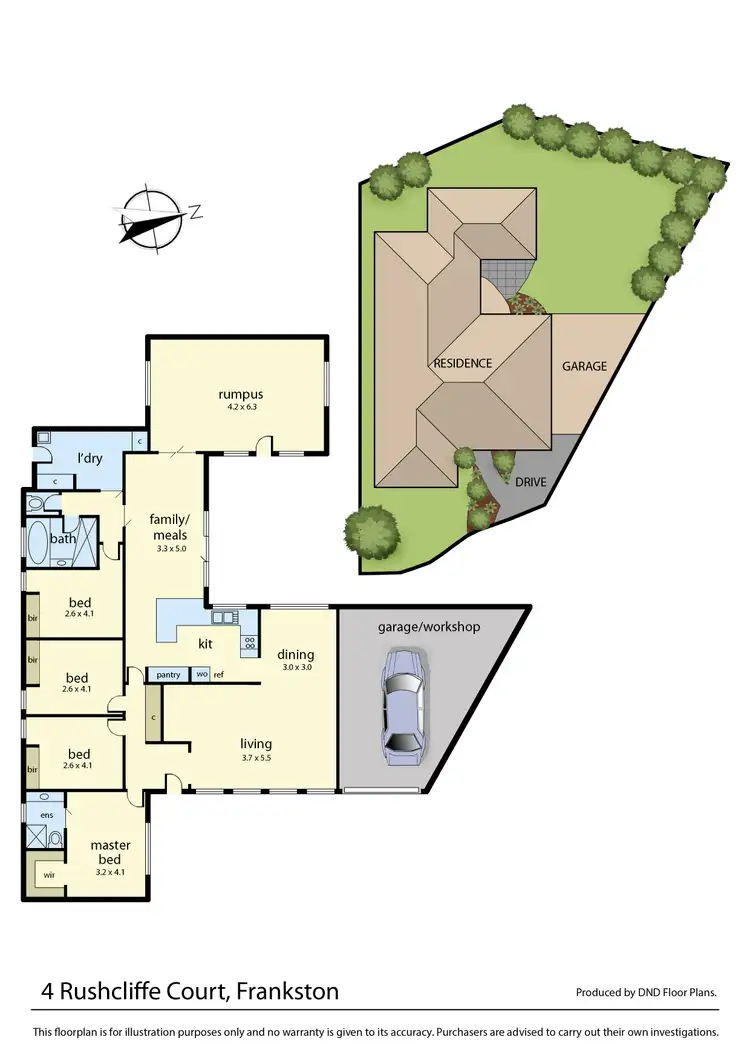 Floorplan of Homely house listing, 4 Rushcliffe Court, Frankston VIC 3199
