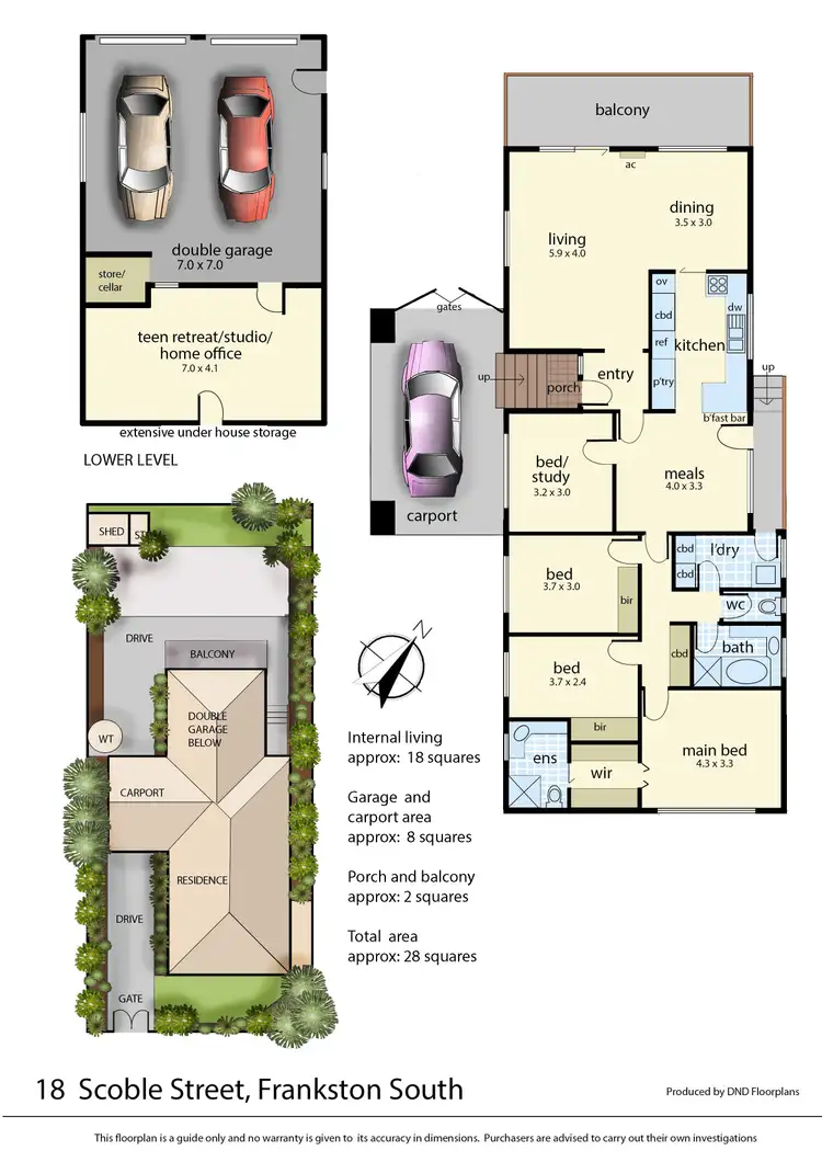 Floorplan of Homely house listing, 18 Scoble Street, Frankston South VIC 3199