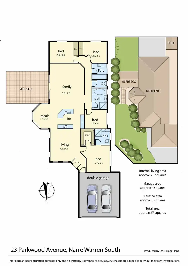 Floorplan of Homely house listing, 23 Parkwood Avenue, Narre Warren South VIC 3805