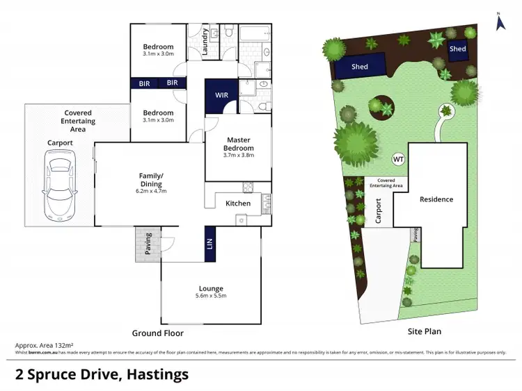 Floorplan of Homely house listing, 2 Spruce Drive, Hastings VIC 3915