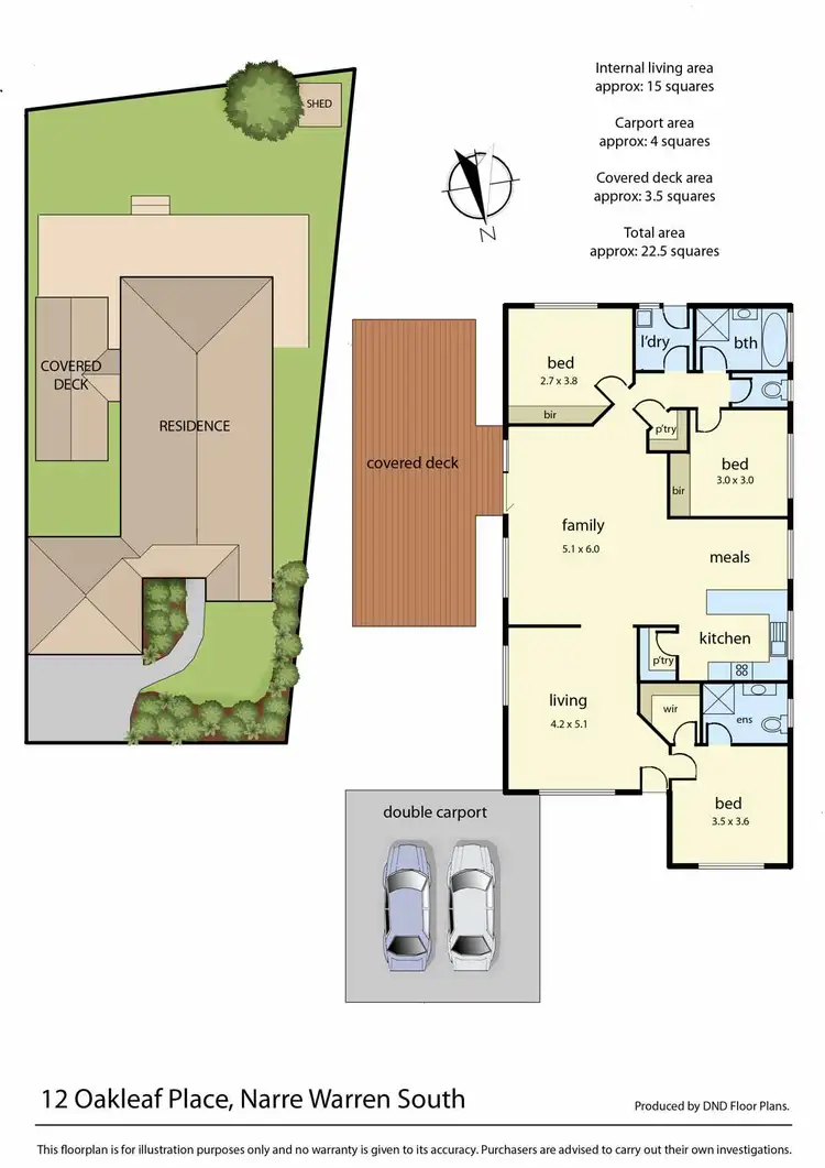Floorplan of Homely house listing, 12 Oakleaf Place, Narre Warren South VIC 3805