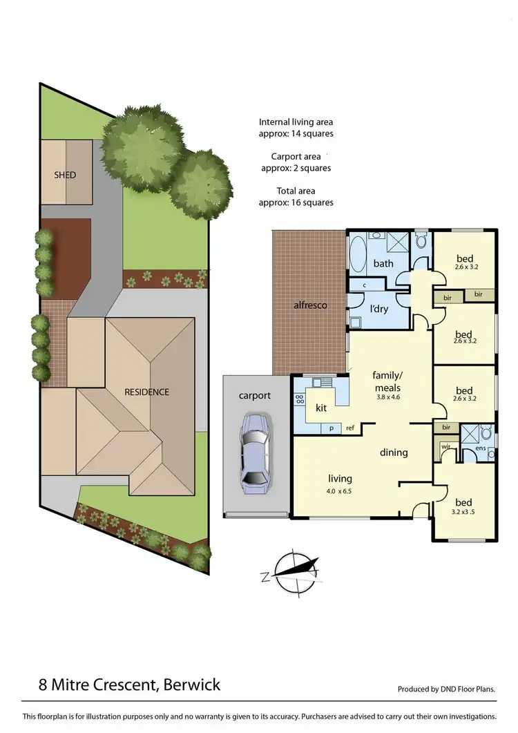 Floorplan of Homely house listing, 8 Mitre Crescent, Berwick VIC 3806