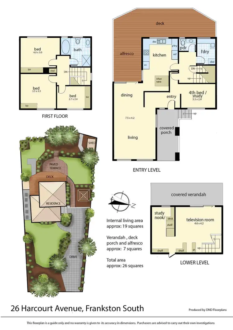 Floorplan of Homely house listing, 26 Harcourt Avenue, Frankston South VIC 3199