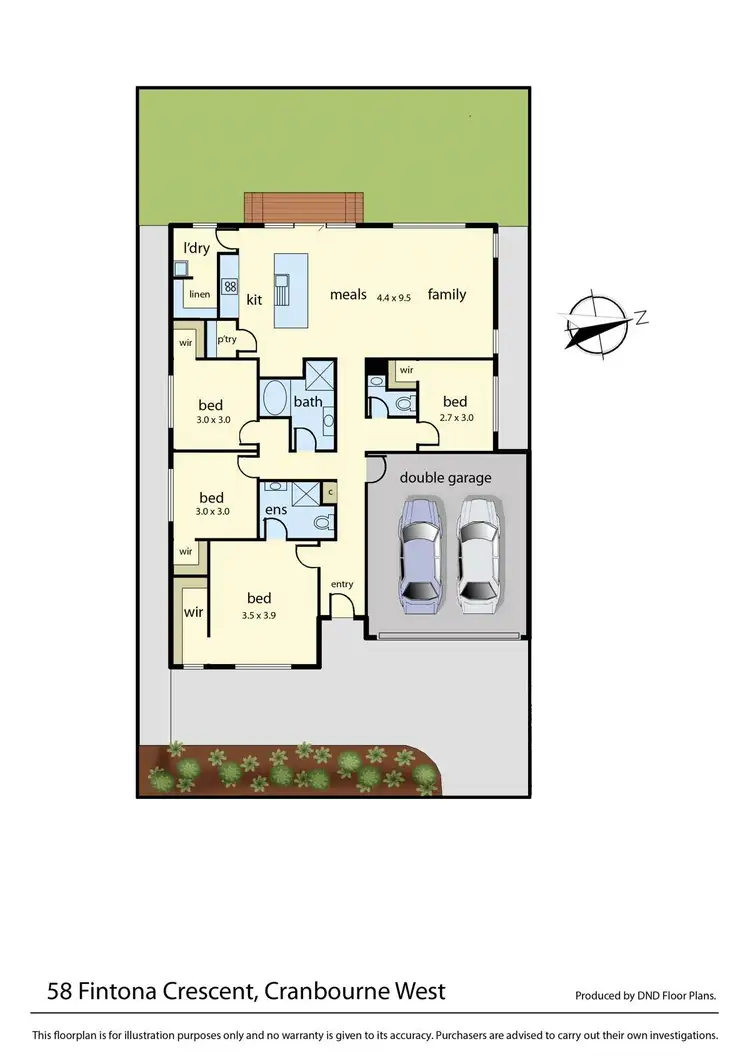 Floorplan of Homely house listing, 58 Fintona Crescent, Cranbourne West VIC 3977