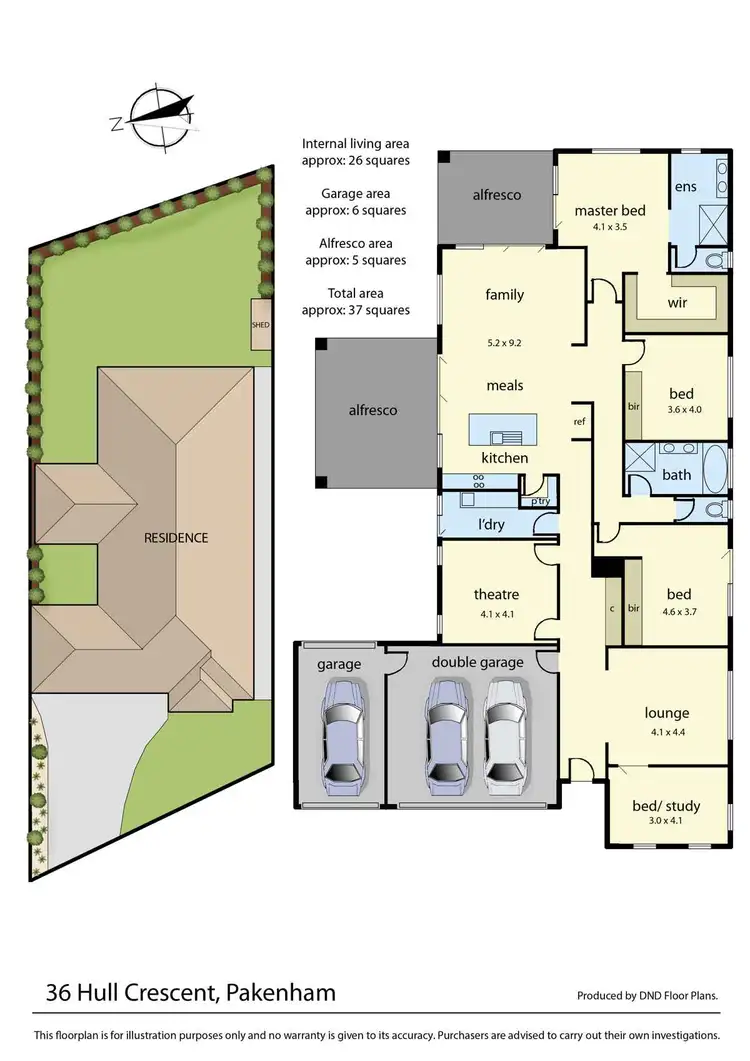 Floorplan of Homely house listing, 36 Hull Crescent, Pakenham VIC 3810
