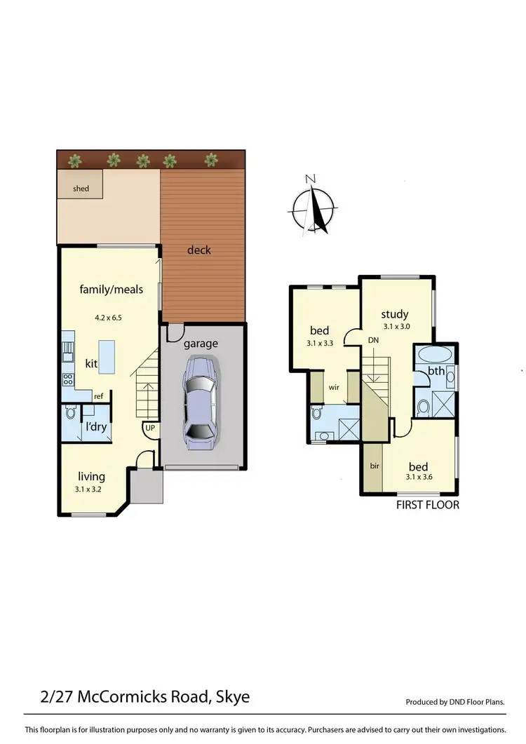 Floorplan of Homely unit listing, 2/27 McCormicks Road, Carrum Downs VIC 3201