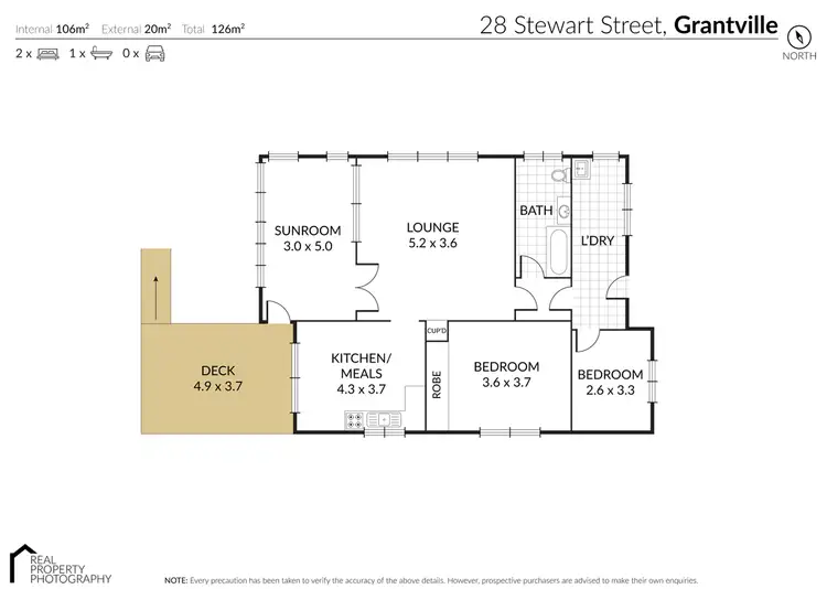 Floorplan of Homely house listing, 28 Stewart Street, Grantville VIC 3984