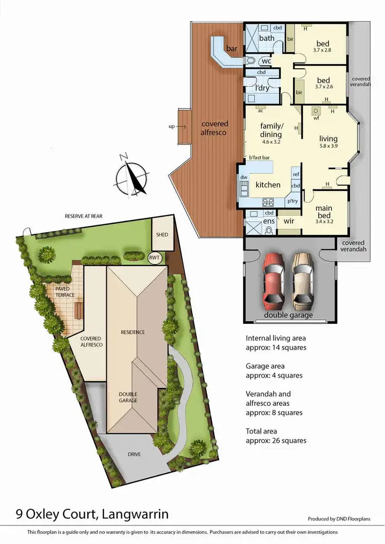 Floorplan of Homely house listing, 9 Oxley Court, Langwarrin VIC 3910