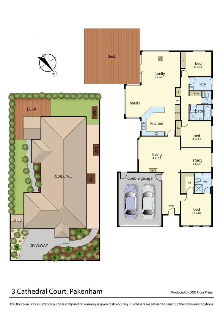 Floorplan of Homely house listing, 3 Cathedral Close, Pakenham VIC 3810