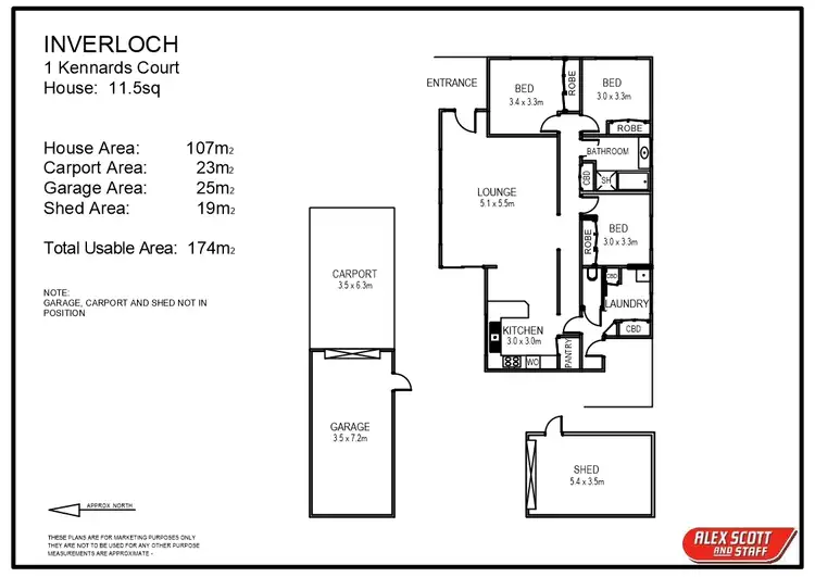 Floorplan of Homely house listing, 1 Kennards Court, Inverloch VIC 3996