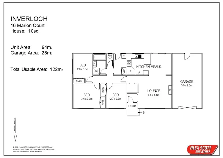Floorplan of Homely house listing, 16 Marion Court, Inverloch VIC 3996