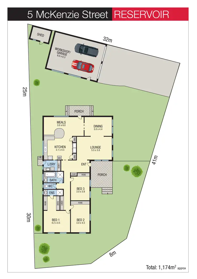 Floorplan of Homely house listing, 5 Mackenzie Street, Reservoir VIC 3073