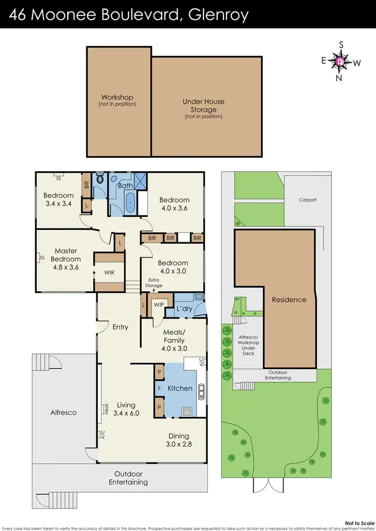 Floorplan of Homely house listing, 46 Moonee Boulevard, Glenroy VIC 3046