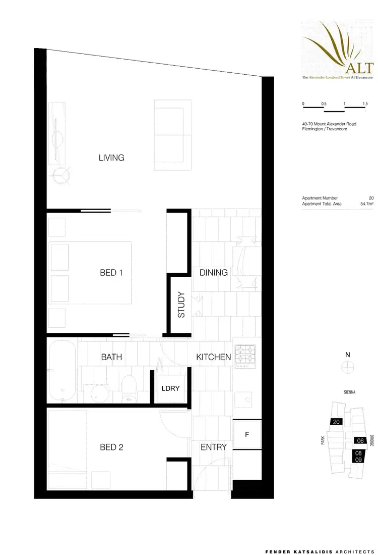Floorplan of Homely apartment listing, 1920/18 Mount Alexander Road, Travancore VIC 3032