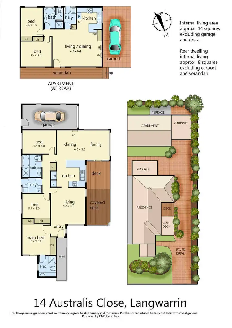 Floorplan of Homely house listing, 14 & 14a Australis Close, Langwarrin VIC 3910
