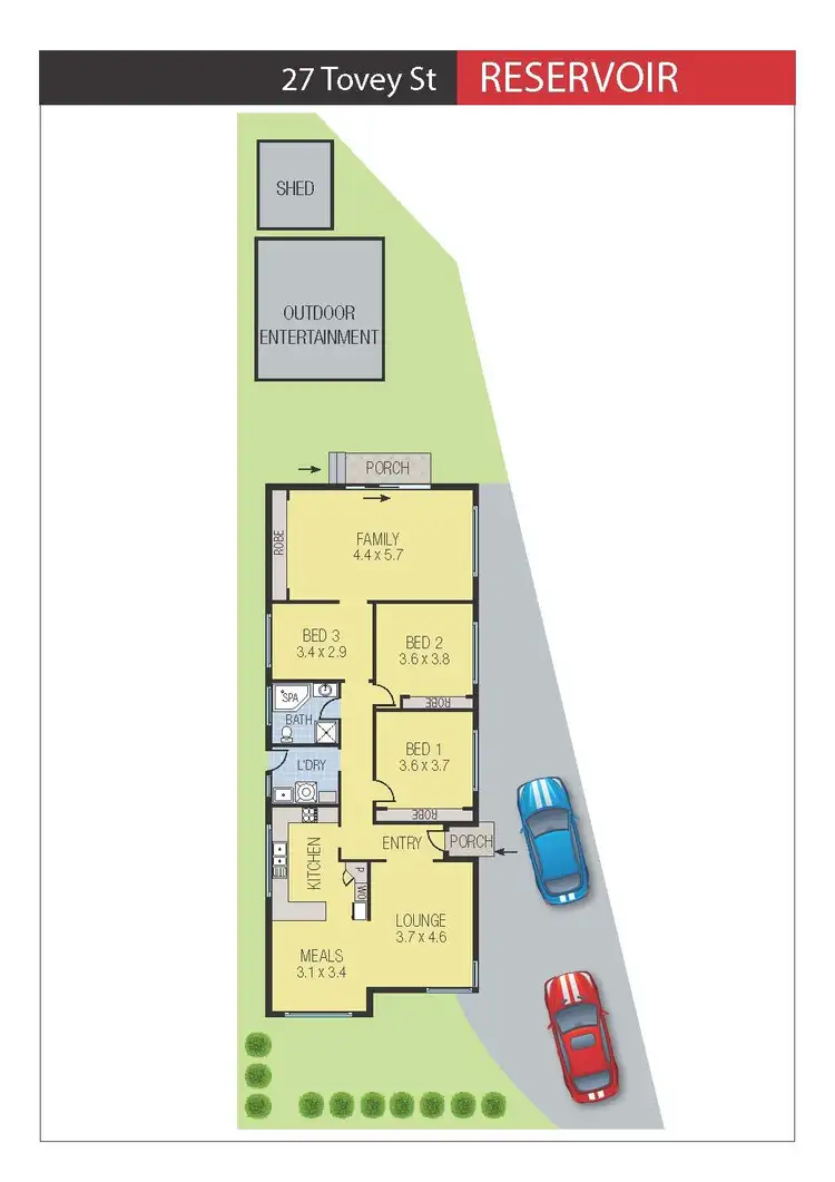 Floorplan of Homely house listing, 27 Tovey Street, Reservoir VIC 3073