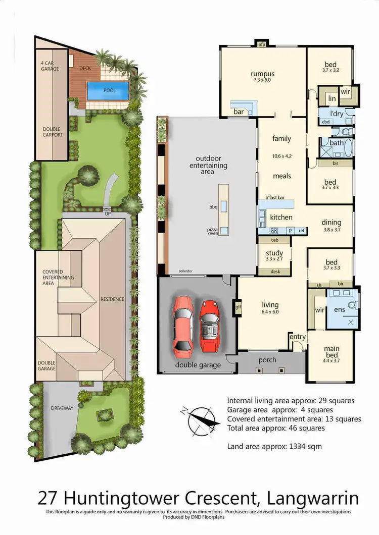 Floorplan of Homely house listing, 27 Huntingtower Crescent, Langwarrin VIC 3910