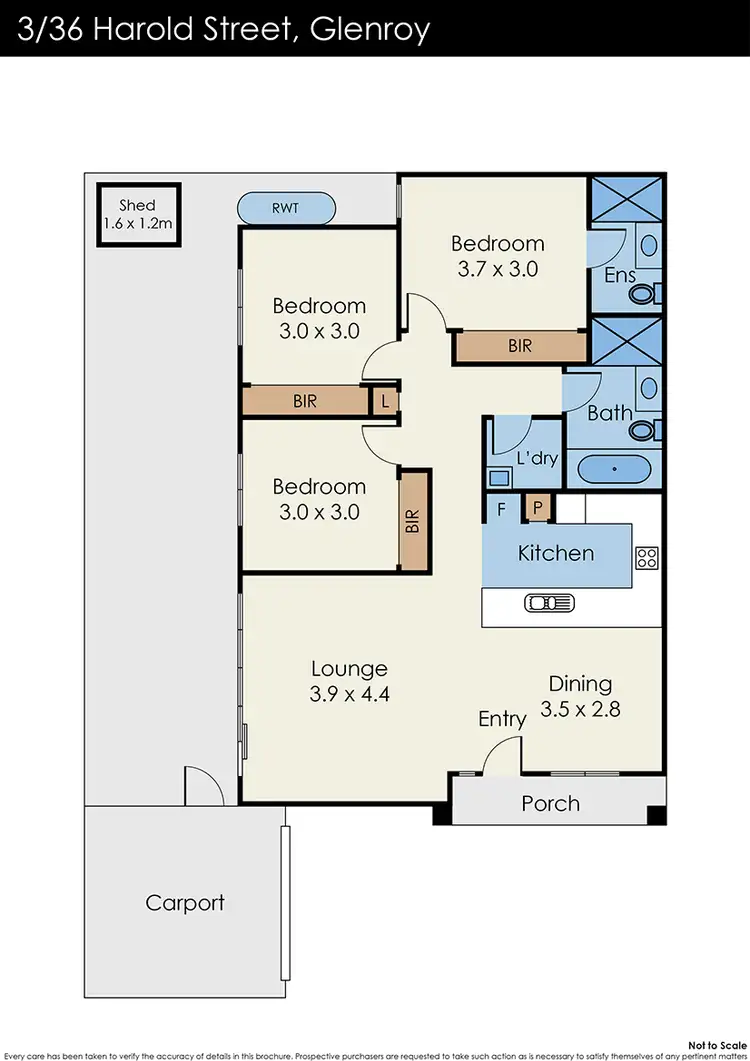 Floorplan of Homely unit listing, 3/36 Harold Street, Glenroy VIC 3046