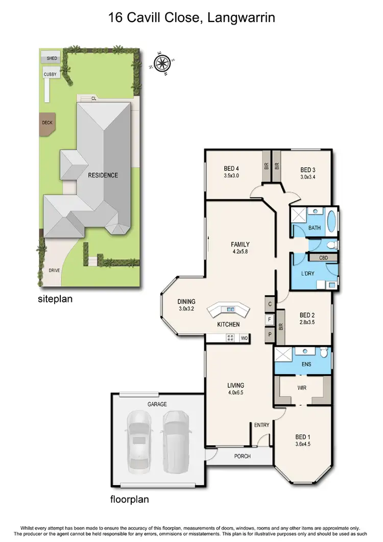 Floorplan of Homely house listing, 16 Cavill Close, Langwarrin VIC 3910