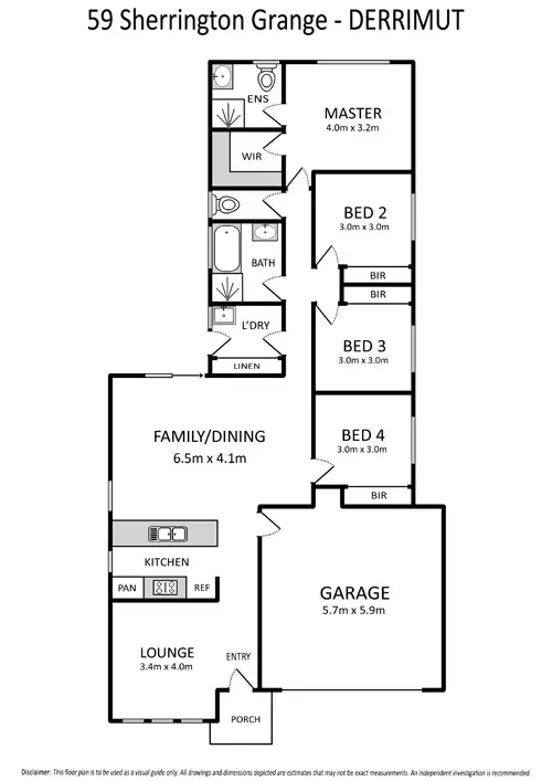Floorplan of Homely house listing, 59 Sherrington Grange, Derrimut VIC 3030